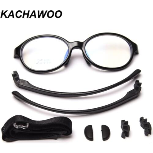 Kachawoo girls child glasses anti blue light for student optical eyeglass frame round boys TR90 silicone kids eyewear pink blue