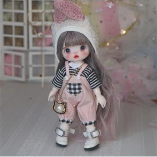 17cm Blyth Doll Joint Body Fashion BJD Toys Gift with Dress Shoes Wig Make Up