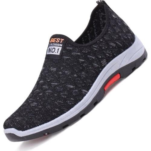 Summer Mesh Men Casual Shoes Breathable Slip on Mens Loafers Lightweight Sneakers Men Non-slip Walking Shoes Zapatillas Hombre