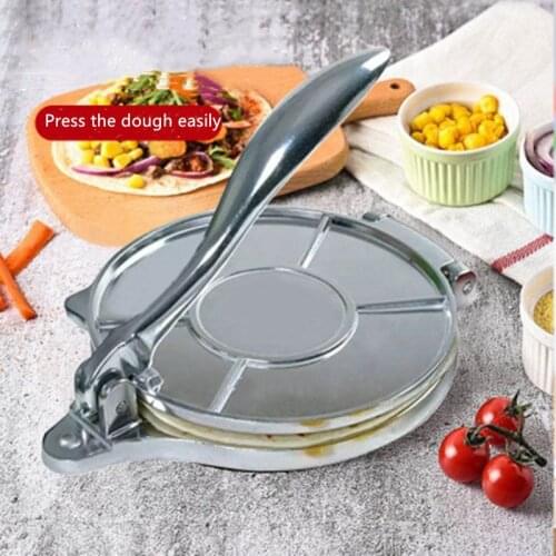 Aluminum stainless steel color Mexican tortilla press Multifunctional manual tortilla dough press and shaper kitchen tool