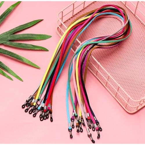 Fashion High Elasticity Reading Glasses Chain Lanyard Strap Women Men Glasses Necklace Sunglasses Leather Cord Holder Strap