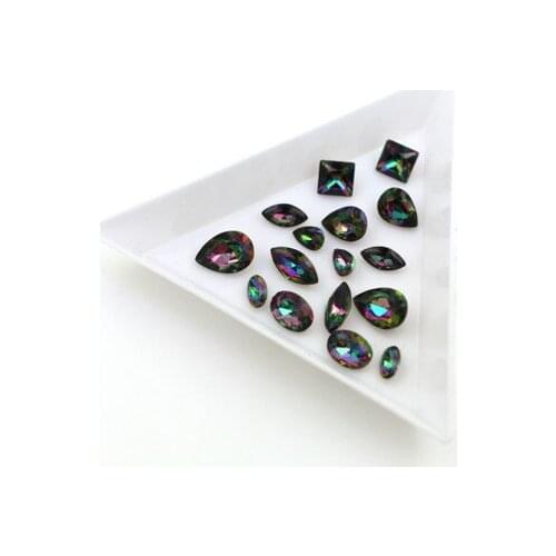The Hugely Popular! Mix Five Shapes and 8 Sizes Manicure K9 Flame Crystal Glass Rhineston Pointback NAIL ART 16pcs/piece