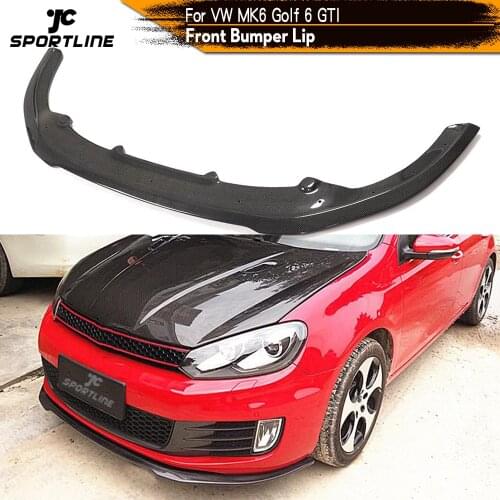 Front Bumper Lip Spoiler For Volkwagen VW Golf 6 VI MK6 GTI 2010 - 2013 Front Bumper Lip Splitters Chin Protector Carbon Fiber