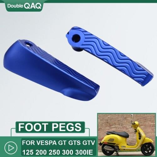 Footpegs for Vespa GT GTS GTV 125 200 250 300 300i rear passenger footpegs for motorcycles mount black footpegs extended footpeg
