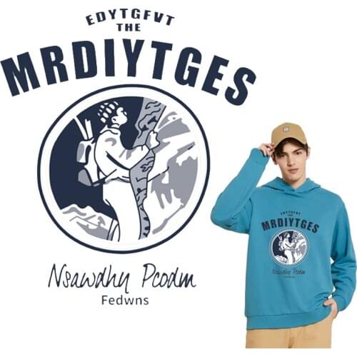 Travel adventure iron on transfers for clothing thermo stickers on clothes iron-on heat transfer stripe for clothes parches ropa