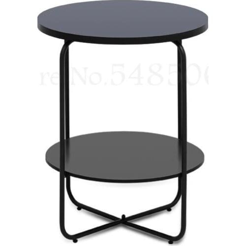 Modern Minimalist Living Room Sofa Small Coffee Table Nordic Ins Creative Iron Side Table Round Table Corner Table