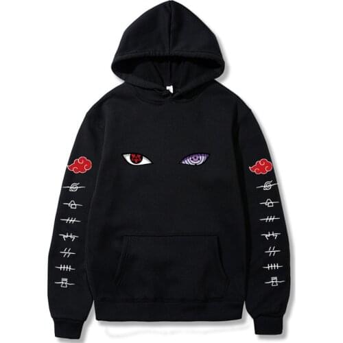 Sweatshirt Akatsuki Cloud Symbols Print Hoodies Japan Anime Streetwear Men Women Oversized Pullover Harajuku Personality Hoody