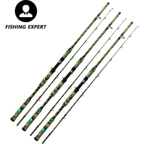 Camouflage 99% High Carbon Casting Rod Power Boat Lure Fishing Pole Kastking Gear 2.1 2.28 2.4M Telescopic Japan Fishing Tackle