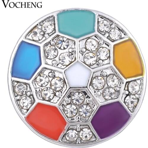 Vocheng Snap Charms Colorful Painted Design 18mm Crystal Charms Vn-1386