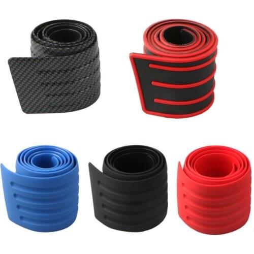 Car Trunk Protective Strip Bumper Anti-Collision Anti-Scratch Rubber Tailgate Trim Strip Rear Guard Threshold Plate