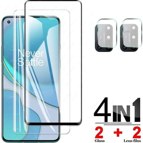 On for Oneplus 8T Glass Screen Protector Film Protective Glass for One Plus 8 T 1+8t 5g 1 + 8 T Tempered Camera Lens Oneplus8t