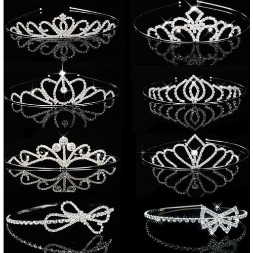 Floral Princess Crown Tiara Bridal Wedding Hair Accessories for Women Girl Head Piece Headband Hair Ornaments Head Jewelry