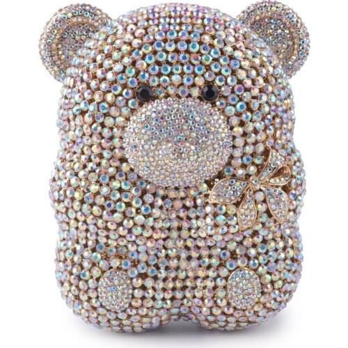 Gold Luxury Diamond Crystal clutch night Purse Ladies Clutch Bag Wedding Prom Evening Bags pouch Women Female pochette wallet