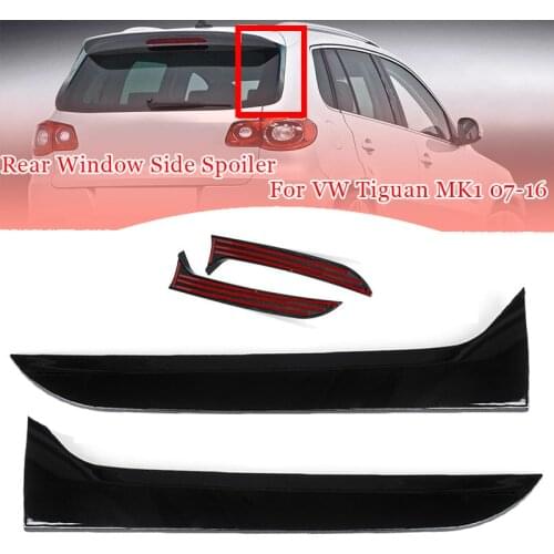 1 Pair Glossy Black Rear Window Side Spoiler Wing For VW Tiguan MK1 2007-2016 For MK2 2017+ Auto Accessories