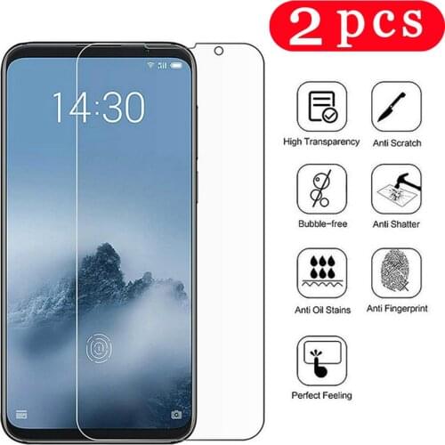 2Pcs for meizu 16xs 16s pro 15 lite tempered glass protective film smartphone for meizu 16 16x 16th plus phone screen protector