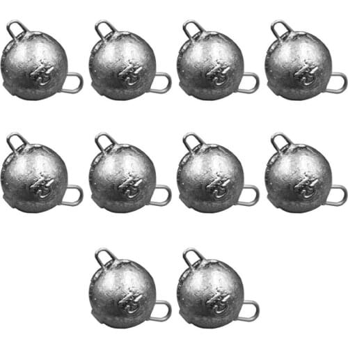 20 Pcs Round Shape Fishing Lead Sinker Fishing Lead Weights Outdoor Fishing Gear