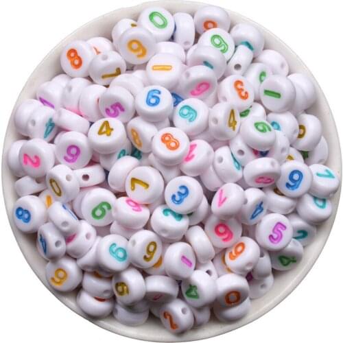 200/Lot Color Number Letter Alphabet Beads Resin Space Beads 7mm Baby Name Pacifier Jewelry Necklace&Bracelet DIY