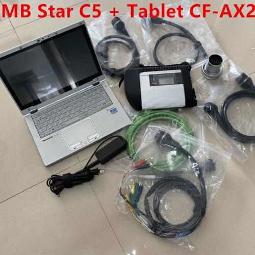 2020 MB Star C5 With Laptop CF-AX2 Best Star Diagnosis C5 Support WiFi Wireless Connection Free Ship Star c5 Software Vediam/DTS