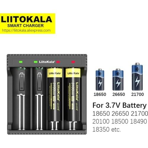 LiitoKala Lii-L4 Lii-L2 Lii-202 Lii-402 Lii-500 18650 3.7V battery charger 18350 18650 26650 21700 14500 battery