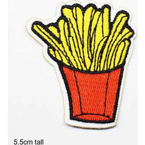 Potato Chips Loverly Donut Hamberger Heart Pineapp Embroidery Clothes Patch For Clothing Iron On Patch Punk Motif Applique