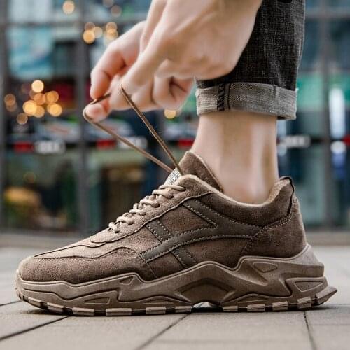 39-44 Mens Snow Boots Mens cotton shoes with thick Fleece-lined snow shoes winter keep warm