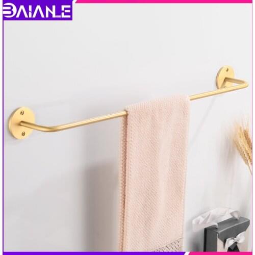 Towel Bar Brass Decorative Bathroom Towel Holder Gold Toilet Towel Hanger Rack Rail Holder Wall Mounted Bathroom Accessories