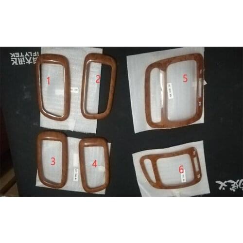 For Toyota Land Cruiser LC100 wood interior trim special decorative frame stickers 7pcs