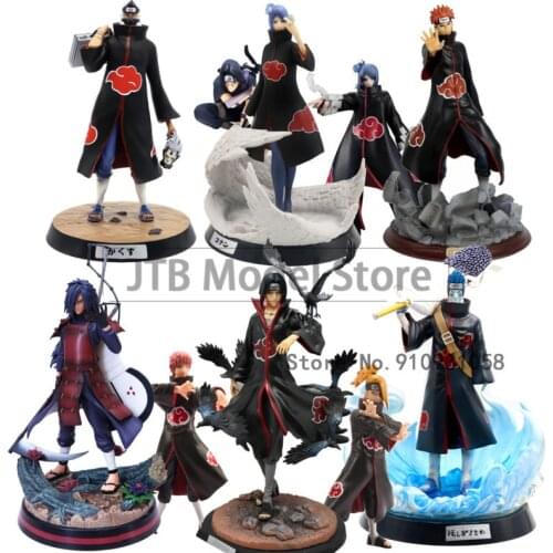 Naruto Shippuden Anime Action Figure Model Uchiha Itachi Akatsuki Obito Madara Sasuke Kakuzu Konan Pain Kakashi Collectible Toys