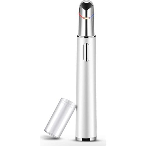 Electric Ionic Eyes Facial Massager Wand with Heated & Cold Sonic Vibration Dark Circle Removal Anti Aging Eyes Skin Care Tools