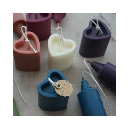 Love shape Acrylic Candle Mold for Candle Making Mould Candle Mold for DIY Handmade Soap Making Cake Decorating
