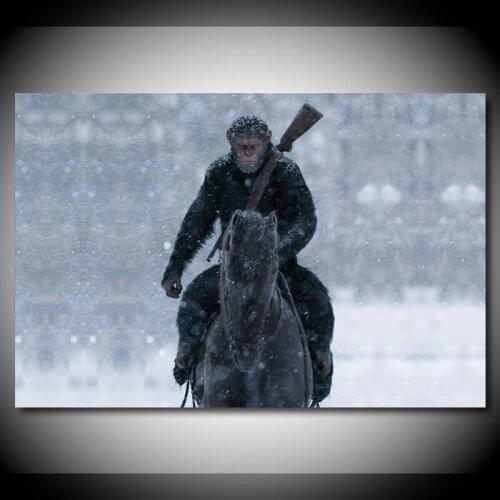 Movie War For The Planet Of The Apes Picture Artwork Painting Wall Art Silk Canvas Posters and Prints Modern Home Decorations