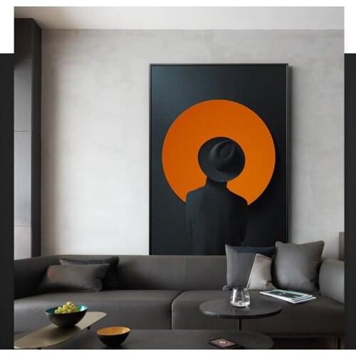 Figure Painting Back of Man Oil Painting 100% Hand Painted On Canvas Modern Landscape Wall Art For Home Decoratio