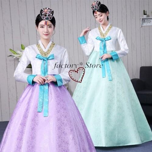 Korean Dress Hanbok South Korean Court Wedding Stage Performances Hanbok The Korean Nation Dance Ancient Suit Traditional Ms