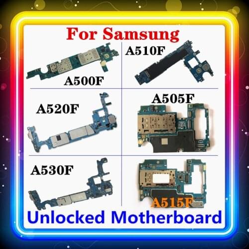 For Samsung Galaxy A5,A50,A51 A5000 A500F A510F A520F A530F A505F A515F Motherboard With Full Chips Mainboard Android OS Updated