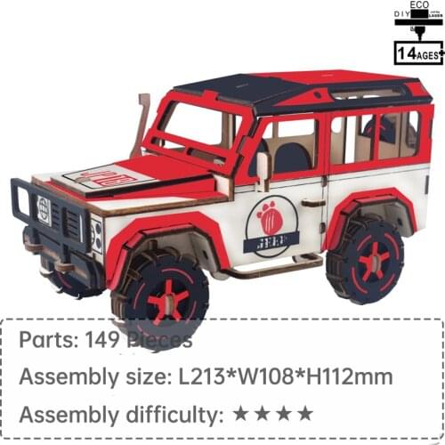 SUV model Wooden suv toy car 3D wooden puzzle 3D SUV puzzle educational toys puzzle 1000 pieces toys for children puzzle 3d