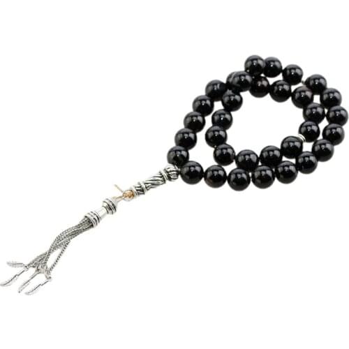 Tasbih Prayer 33 Worry Beads Misbaha Islamic Allah & Muhammad Rosary Unisex Prayer Bead Necklace Bracelet 3 Colors AXYD