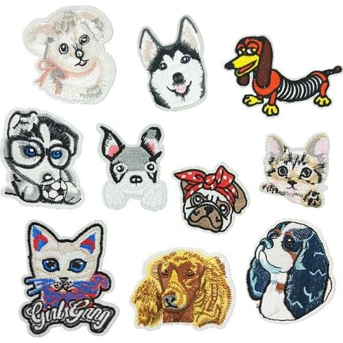 New animal dog computer embroidery cloth stickers children clothing accessories Golden retriever, dachshund patch D-030