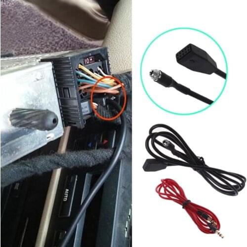 OOTDTY Interface Adapter MP3 Music Cable Car Audio AUX 3.5mm For BMW E39 E53 X5 E46