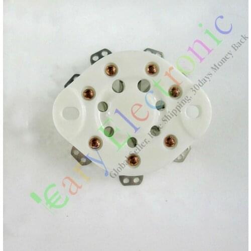 Wholesale and retail 4pc 7pin Ceramic vacuum tube socket valve base Fr 832A 5894 FU-29 1625 6C33 FU29 free shipping