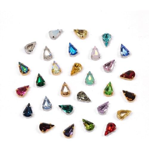 Different colors mix Fancy Stones K9 Crystal Tear Drop Rhinestone For Garment Craft Charm Jewelry 3D Nail Arts Diy Decorations