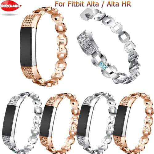 For Fitbit Alta Crystal Diamond Strap For Fitbit Alta HR fashion Mens Watch Womens Bracelet Replacement Wristbands Accessories