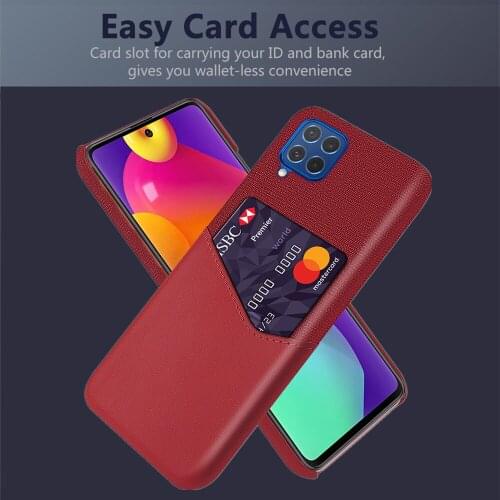 Luxury Business Case On The For Samsung Galaxy F62 M62 Coque Cloth Texture PU Antiskid Cover For Samsung M62 F62 6.7" Capa Funda