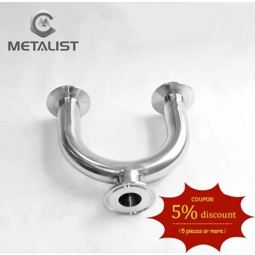 METALIST 2" Pipe OD 45MM.51MM Sanitary U Shape 3 Way SS304 Stainless Steel Ferrule OD 64MM Pipe Fittings 2" Tri Clamp