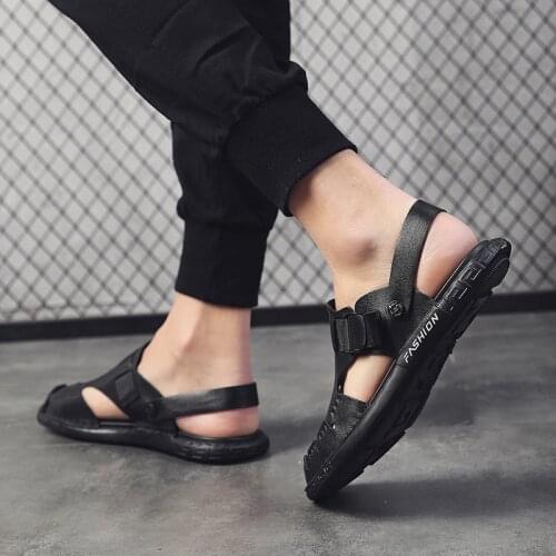 Verano para sandel da genuine work sandals-men sandal erkek sandles homme sport shoes uomo sandals vietnam for transpirables en