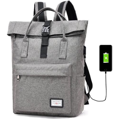 Men High Capacity Laptop Backpack School Bag Large Capacity USB Charging Bookbag Canvas Backpacks For Women