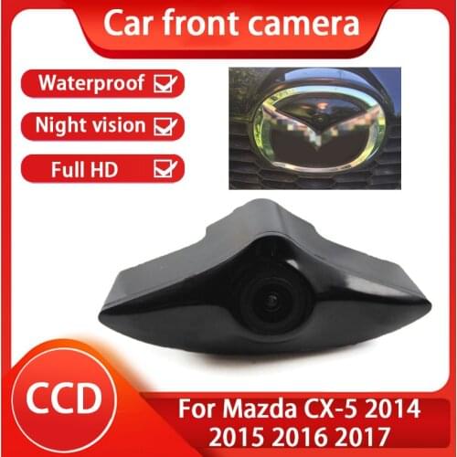 Waterproof Night Vision CCD Car Front View Logo Parking Camera For Mazda CX-5 2014 2015 2016 2017 Installed under the car logo
