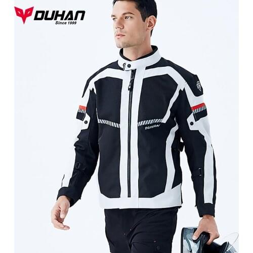 DUHAN CE Motocross Protection Jackets Motorcycle Riding Racing Protective Clothes Armor Reflective Jacket Sport Moto Parts