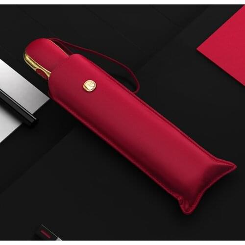 Three Fold Automatic Umbrella Rain Women Ultralight Travel Sun Umbrella Girls Anti UV Portable Folding Parasol