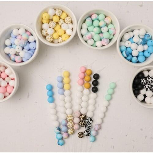 Let’s Make 10PCS Baby Teether Silicone Beads 12mm BPA Free Silicone Bead Eco-Friendly Baby Teething Necklace Accessories Goods