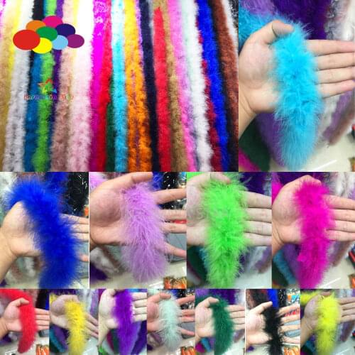 2 Meter 10g Turkey Feather Strip Fluffy Boa Wedding Party Decoration Women Dress